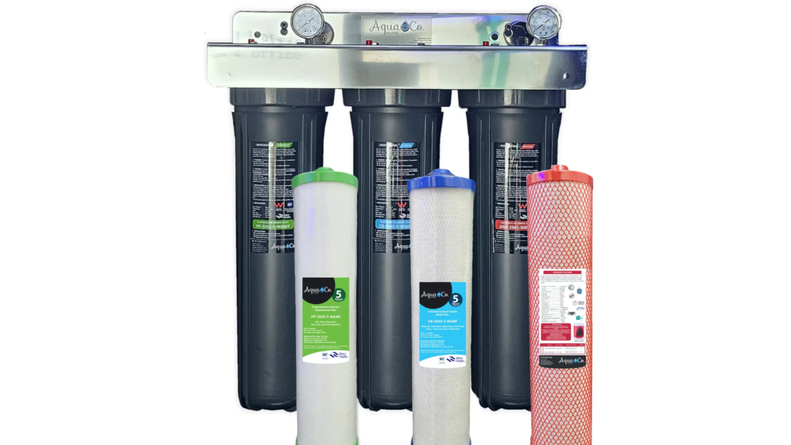 AquaCo whole-house water filter system, WaterMark and NSF certified